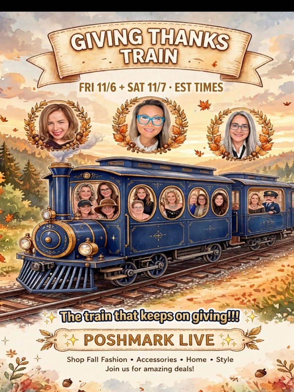 Join us on the giving train 11/6 Fri kickoff and 11/7 9 am- 6 pm est